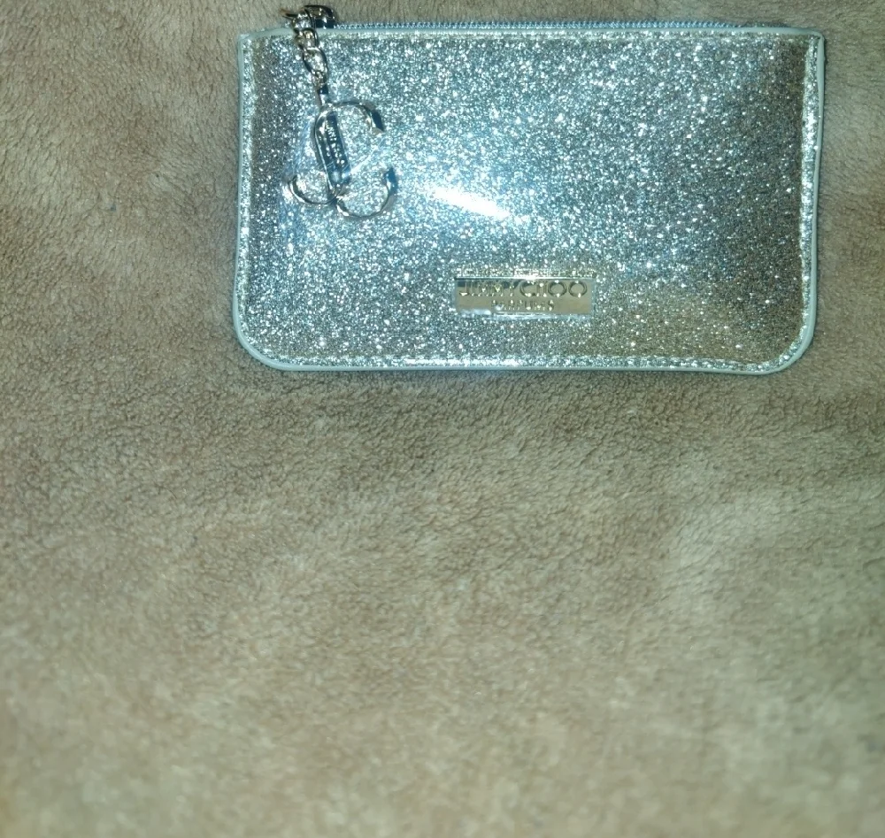 Jimmy Choo Shimmering Silver Wallet – Compact 5x3 – NWT